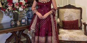 RST-043 Premium Silk Zari Work Anarkali Suit Dupatta Set