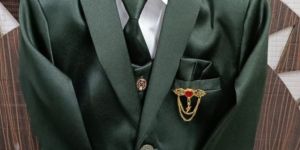 Dark Forest Green 5 Piece Kid Coat Pant Suits