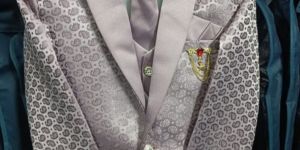 Taupe Gray Jacquard Kid Blazer