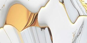 Solar Flare Golden Endless Glossy Tile