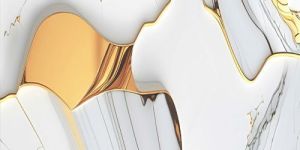 Solar Flare Golden Glossy Tile