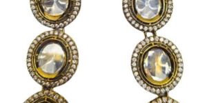 Kundan Long with AD Earrings