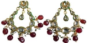 Ruby Drop Kundan Earrings