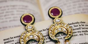 Traditional Ethnic Style Kundan Drop Earring