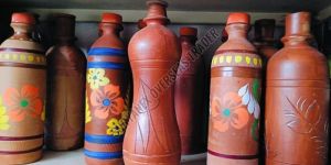 Nature Touch Handcrafted Clay Water Bottle