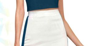 Ladies Stylish Crop Top Skirt Set
