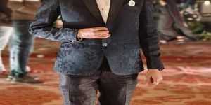 Rama Green Embroidered Tuxedo Blazer