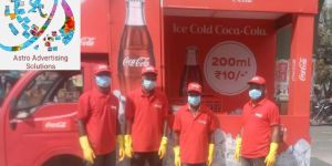 coca cola advertising led video van hire service