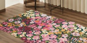 Vibrant Multi Color Floral Hand Tufted Area Rug
