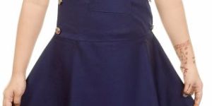 Modern Girl Blue Cotton Blend Frock