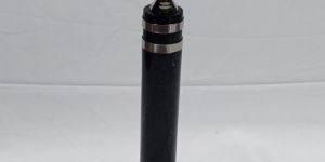 Sleek Black Resin Metal Tall Pillar Candle Holder