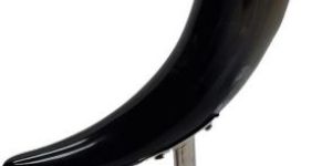 Unique Black Horn Polished Metal Tall Pillar Candle Holder