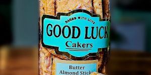 Good Luck Cakers Butter Almond Stick Cookies