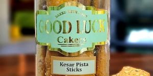 Good Luck Cakers Kesar Pista Stick Cookies