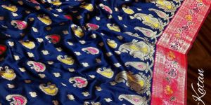 pure katan glossy duel soft silk saree