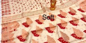 soft dhakai copper zari saree