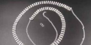 Silver Diamond Kamarband Waist Belt