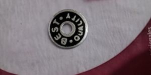 round diamond cut name plate
