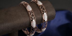 Intricate Creations Women Gold Bangle