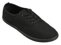 Unisex Black Canvas Shoes