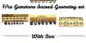 7 Pcs Gemstone Sacred Geometry Set with Box