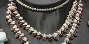 Womens Seashell & Pearl Jewelry Set