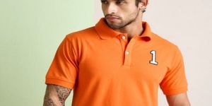 Mens Orange Polo T-Shirts
