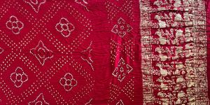 Redish Maroon Modal Silk Nakshi Pallu Bandej Saree
