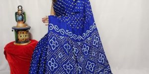 Royal Blue Pure Modal Silk Fancy Pallu Dani Saree