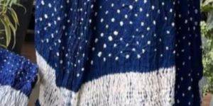 Royal Blue Shibori Gajji Silk Suit Set