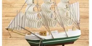 Wooden Sailing Ship Showpiece