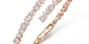 Ladies Diamonds Rose Gold Diamond Bracelet