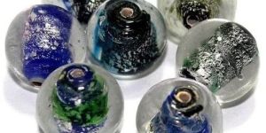 Silver Foil Round Beads