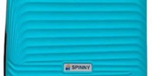 Teal ABS Luggage Trolley Bag