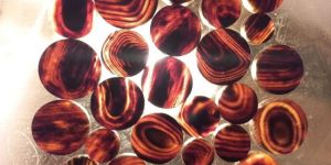 Round Buffalo Horn Button Blank