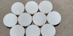 White Buffalo Bone Button Blank