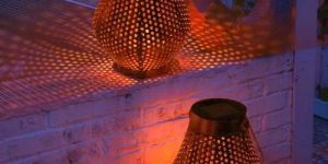 solar polka dot metal light