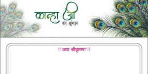 Kanha Ji Shringar Printed Packaging Card Small Size