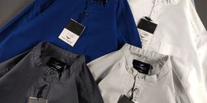 men linen half sleeve kurta