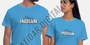 Prined Round Neck Unisex Cotton T-Shirt