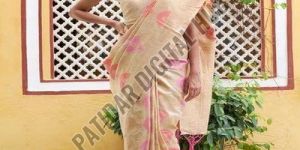 Soft Chanderi Silk Saree with Pastel Motifs