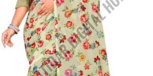 Synthetic Printed Designer Daily Wear Saree