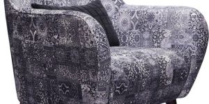 Grey Wooden Single Seater Sofa Chair