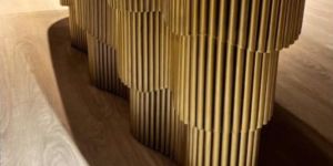 Stainless Steel Sculptural Dining Table