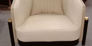 White Metal Frame Single Seater Sofa Chair