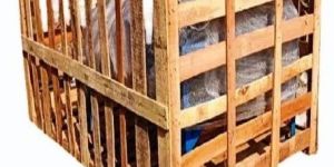 Teak Wood Shipping Crate with Pallet Base
