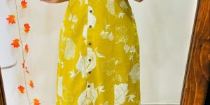 Ladies Grace in Every Thread Cotton A Line Kurti Set