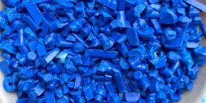 Blue POM Delrin Plastic Flakes