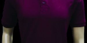 Pure Cotton Mulberry Plain Collar T Shirt