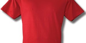Pure Cotton Red Round Neck T Shirt